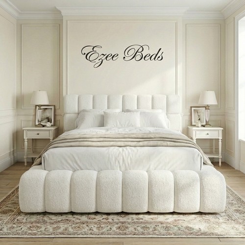Marshmallow teddy boucle bed - teddy,