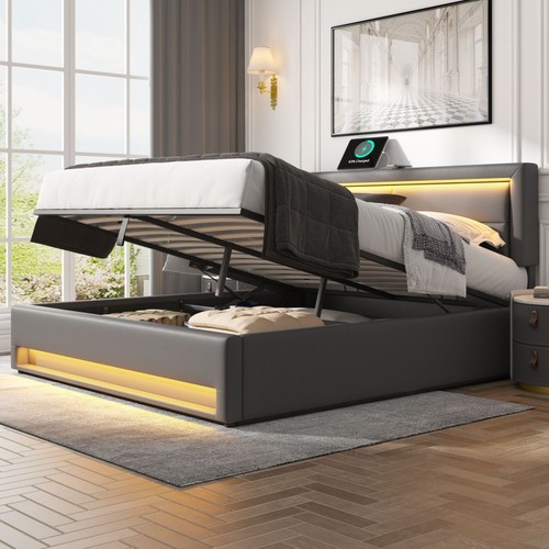 Ottoman lift storage bed - lift,
