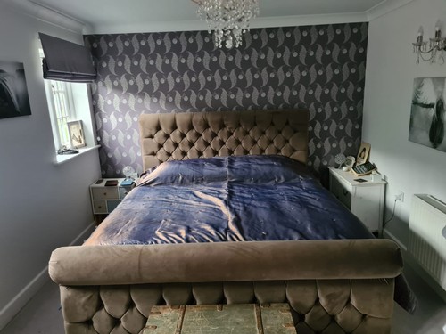 Super king sleigh bed frame - king,