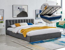 Ottoman Bed Storage Frame Faux