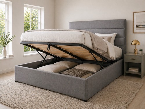 Ottoman storage gas lift - storage, up